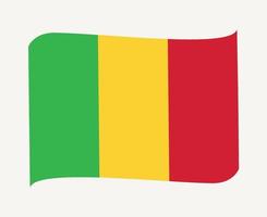 mali bandiera nazionale africa emblema nastro icona illustrazione vettoriale elemento di design astratto