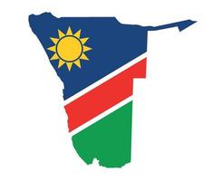 namibia bandiera nazionale africa emblema mappa icona illustrazione vettoriale elemento di disegno astratto