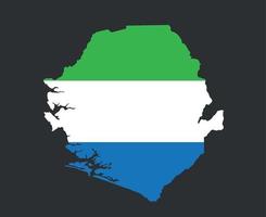sierra leone bandiera nazionale africa emblema mappa icona illustrazione vettoriale elemento di design astratto