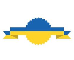 ucraina bandiera nastro emblema simbolo design nazionale europa icona vettore astratto illustrazione