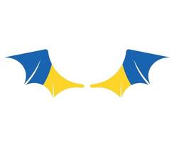 ucraina bandiera emblema simbolo ali nazionale europa astratto illustrazione vettoriale design