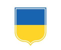 ucraina emblema design bandiera nazionale europa simbolo astratto illustrazione vettoriale
