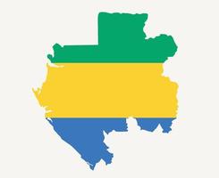 gabon bandiera nazionale africa emblema mappa icona illustrazione vettoriale elemento di design astratto