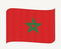 Marocco bandiera nazionale africa emblema nastro icona illustrazione vettoriale elemento di design astratto