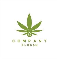 vettore del logo dell'estratto di cannabis