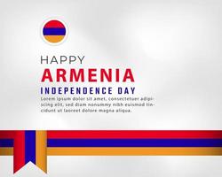 felice giorno dell'indipendenza dell'armenia 21 settembre illustrazione del disegno vettoriale di celebrazione. modello per poster, banner, pubblicità, biglietto di auguri o elemento di design di stampa