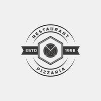 elemento di design dell'etichetta del ristorante fast food distintivo retrò vintage vettore