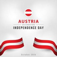 felice giorno dell'indipendenza dell'austria 26 ottobre celebrazione disegno vettoriale illustrazione. modello per poster, banner, pubblicità, biglietto di auguri o elemento di design di stampa