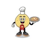 illustrazione di patatine come chef italiano vettore