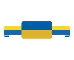 ucraina emblema nastro bandiera simbolo astratto nazionale europa disegno vettoriale