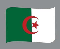 Algeria bandiera nazionale africa emblema nastro icona illustrazione vettoriale elemento di design astratto