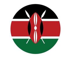 kenya bandiera nazionale africa emblema icona illustrazione vettoriale elemento di design astratto