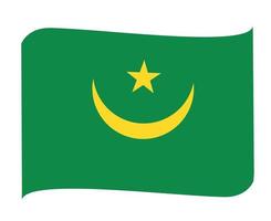 mauritania bandiera nazionale africa emblema nastro icona illustrazione vettoriale elemento di design astratto