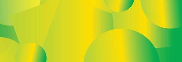 banner modello con colore verde giallo sfumato. design con forma liquida. vettore