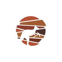 vettore di logo di canguro minatore per la tua azienda o azienda