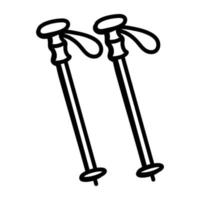 icona di polo bastoni doodle design vettore