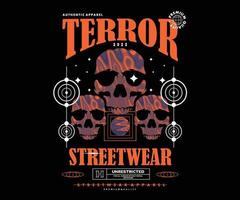 design grafico estetico per t-shirt street wear e stile urbano vettore