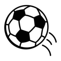 un'icona del design del doodle del calcio di calcio vettore