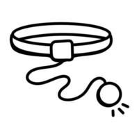 un'icona di doodle di uno strumento palla riflesso da boxe vettore