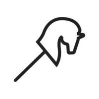 icona della linea della testa di cavallo vettore