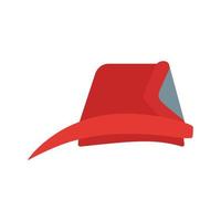 icona multicolore piatta del cappello del vigile del fuoco vettore