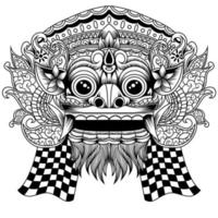 illustrazione vettoriale della maschera balinese barong