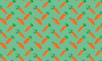 modello vegetale carota fresca su sfondo verde. vettore