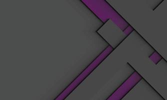 strisce geometriche viola e grigie sovrapposte con ombra su sfondo grigio. vettore