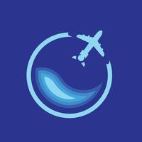 logo dell'aeroplano e dell'acqua
