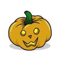illustrazione vettoriale di zucche di halloween. simbolo spaventoso per la tradizione di Halloween. stile disegnato a mano di vettore