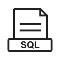 icona della linea sql vettore