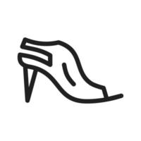 icona della linea di sandali alla moda vettore