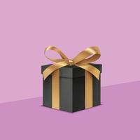 design realistico della confezione regalo in vettoriale