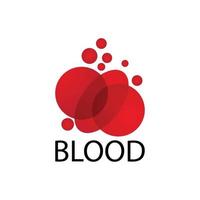 logo di illustrazione del sangue vettore
