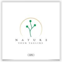 natura bellezza logo premium elegante modello vettoriale eps 10