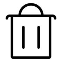 icona del cestino, icona dell'interfaccia utente vettore