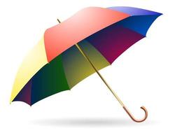 l'ombrello multicolore aperto vettore