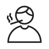 icona della linea di fumo vettore