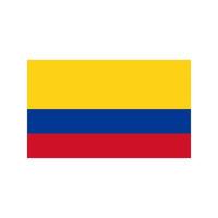 icona multicolore piatta colombia vettore