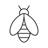 icona della linea dell'ape vettore