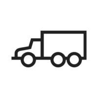 icona della linea del camion vettore