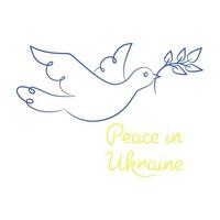 colomba della pace. pace in ucraina. vettore