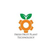 piante da frutto agricoltura tecnologia simbolo logo vettoriale