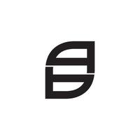 simbolo della lettera s bq, vettore del logo chiaro della linea geometrica