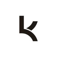 lettera lk kl curve semplici linea logo geometrico vettore