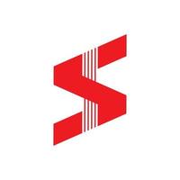 vettore del logo del movimento geometrico delle strisce della lettera s