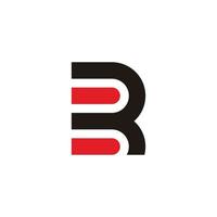 lettera rb vettore di logo colorato geometrico semplice
