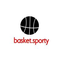 design del logo di basket vettore