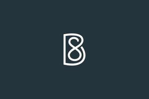 semplice modello vettoriale di progettazione del logo del monogramma bs o sb