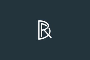 lettera iniziale rd logo design template vettoriale